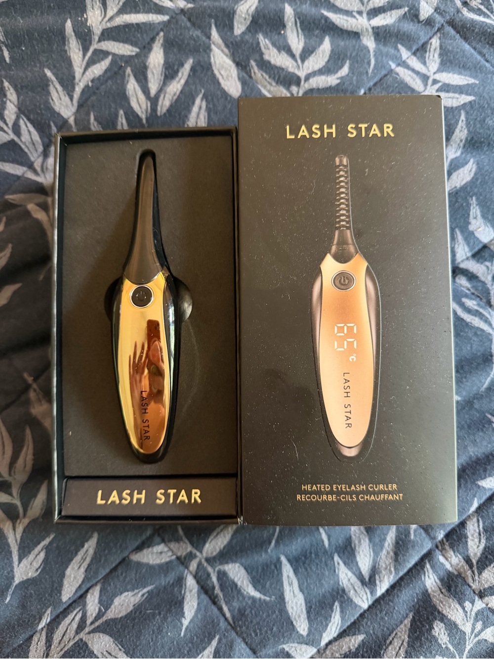 Lash Star Heated Eyelash Curler - Gold & Black NIB